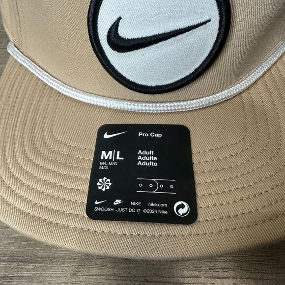 NWT Nike Men's Retro Pro Performance Snapback Hat Size M/L (Beige) HF7482-200 - Picture 4 of 15